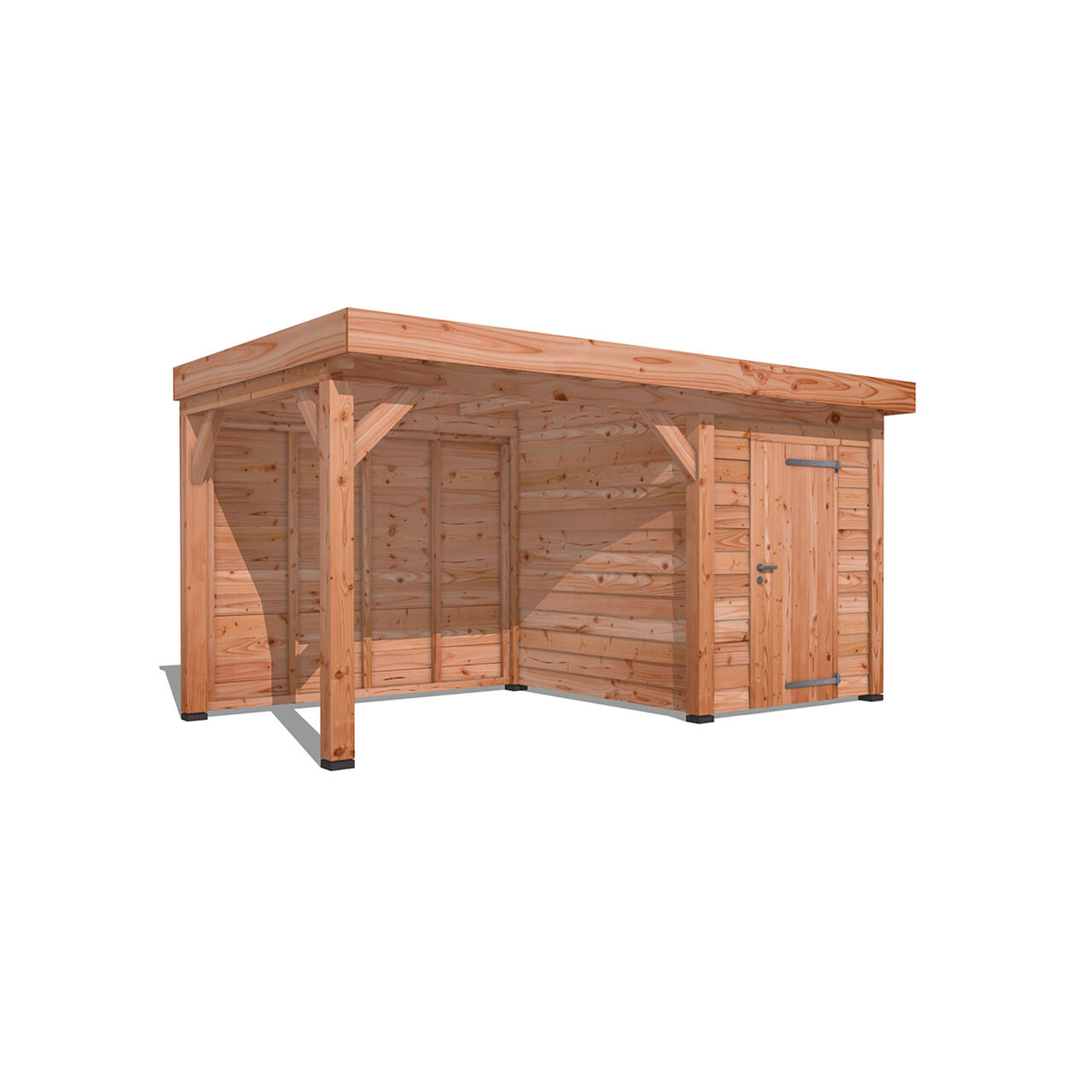 Douglas Overkapping Klassiek 3x5m. | Type 11 met schuur